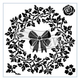 TCW - 6X6 Stencil - Big Wreath TCW721s