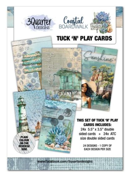 3Quarter Designs - Coastal Boardwalk Tuck n Play Cards