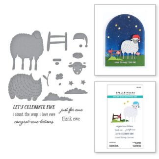 Spellbinders - Counting Sheep Clear Stamp & Die Set