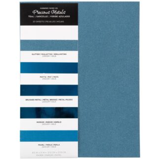 Harmony Papers - Precious Metals TEAL 8 1/2 X 11in 20pack