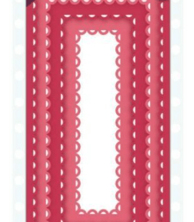 Creative Expressions - Slimline Collection - Inner Scalloped Rectangles CED1271