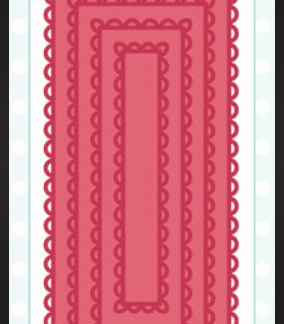 Creative Expressions - Slimline Collection - Outer Scalloped Rectangles CED1270