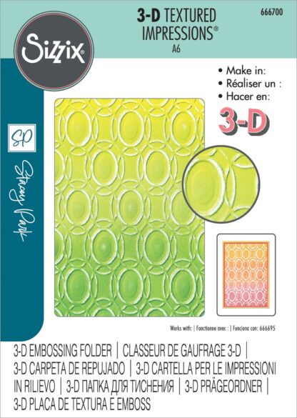 Sizzix - 3D Embossing Folder - Cosmopolitan, Golden Rings