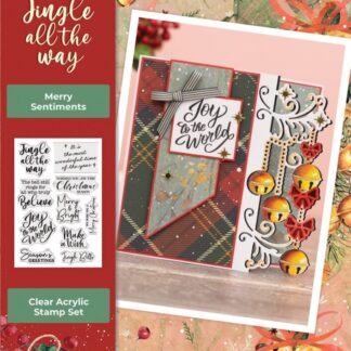Crafter's Companion - Jingle all the Way - Stamp - Merry Sentiments