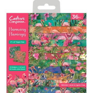 Crafter's Companion - 6X6 paper pad - Flamazing Flamingos