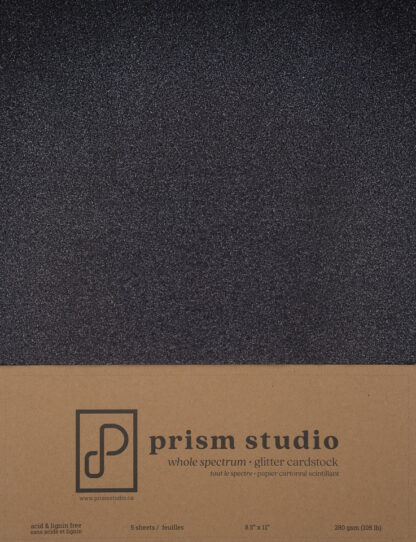 Prism Studio - Glitter Cardstock - Obsidian 8 1/2 X 11