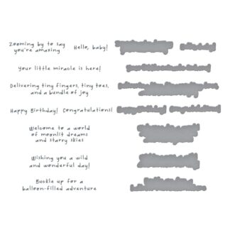 Spellbinders - Little Smiles Sentiments Press Plate & Die Set