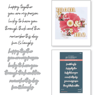 Spellbinders - Friends Sentiments Press Plate & Die Set