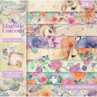 Crafter's Companion - Majestic Unicorn-12 X 12 paper pad