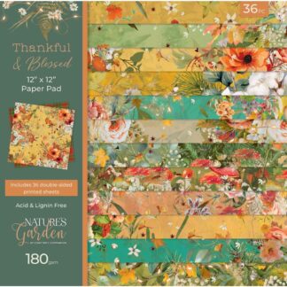 Crafter's Companion - Thankful & Blessed-12 X 12 paper pad