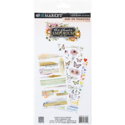 49 & Market - The Flower Emporium Essentials Rub-on Transfers
