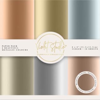 Violet Studio - Essentials Collection - Metalic Colours - 6 x 6 paper pad