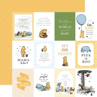 Echo Park - Winnie the Pooh BABY- 3X4 Journaling Cards 12x12 Paper