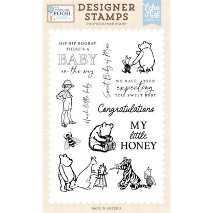 Echo Park - Winnie the Pooh BABY My Little Honey Stamp set