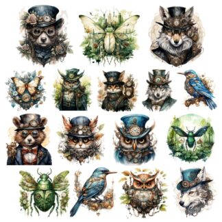 SSD - Cogwood Grove Critters Ephemera STANDARD cardstock