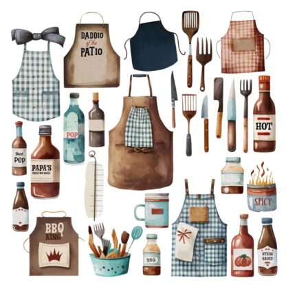 SSD - Dad the Man the Myth the Legend BBQ ACCESSORIES Ephemera STANDARD cardstock