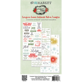 49 & Market - Evergreen Season Sentiments Rub-on Transfers