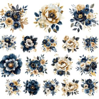 SSD - Midnight Majesty Floral Ephemera STANDARD cardstock