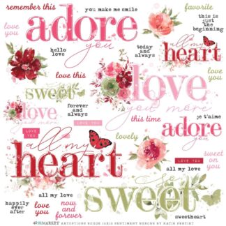 49 & Market - Rub-on 12X12 Transfers Sheet- Rouge