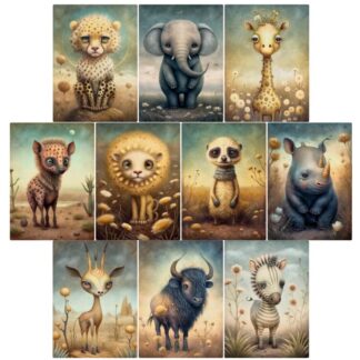 SSD - Savanna Animals Project Base 3.5"X5" STANDARD cardstock