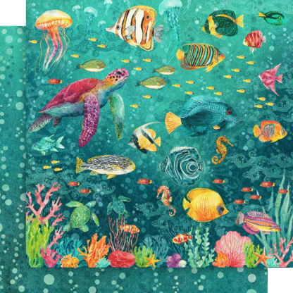 G45 - Seas the Day - Dive into Happiness 12 X 12 Paper