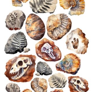 SSD - Stone Age Fossils Ephemera STANDARD cardstock