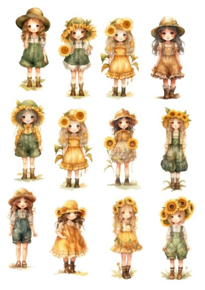 SSD - Sunflower Sweeties Ephemera STANDARD cardstock