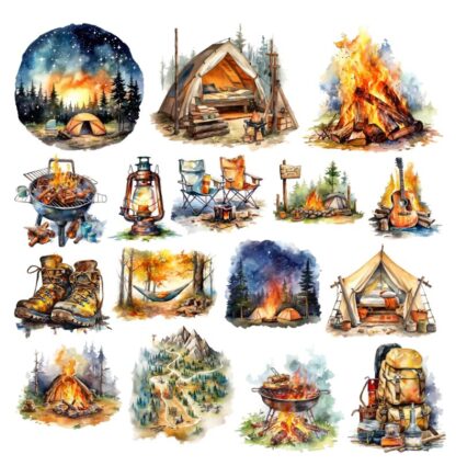 SSD - The Great Outdoors CAMPING Ephemera STANDARD cardstock