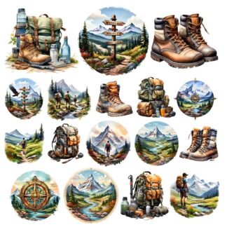 SSD - The Great Outdoors HIKING Ephemera STANDARD cardstock