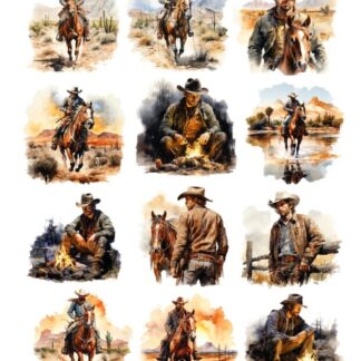 SSD - Wild West Cowboys Ephemera STANDARD cardstock