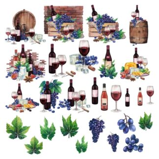 SSD - Wine O Clock Reds Ephemera STANDARD cardstock