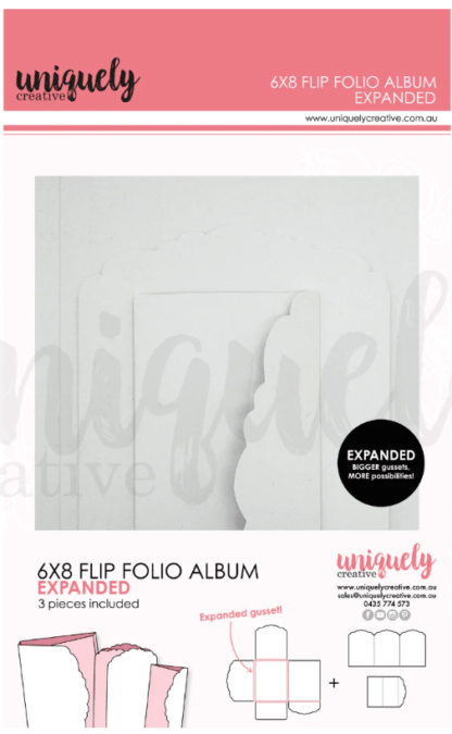 Uniquely Creative - 6 x 8 Flip Folio Album - White