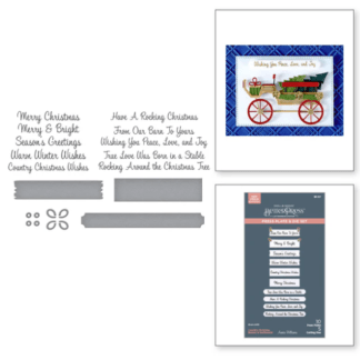 Spellbinders - Country Christmas Banner & Sentiments Press Plate & Die Set