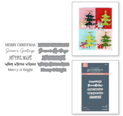 Spellbinders - Merry Messages Press Plate & Die Set