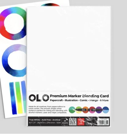 OLO - Preminum Marker Blending Card Paper - 25 sheets - True White