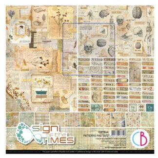 Ciao Bella- Sign of the Times - 12X12 Paper Pad - 8 sheets