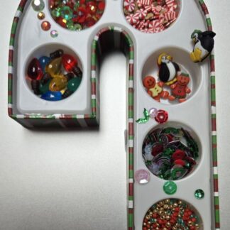 Buttons Galore - Candy Cane Assorted Embellishment box