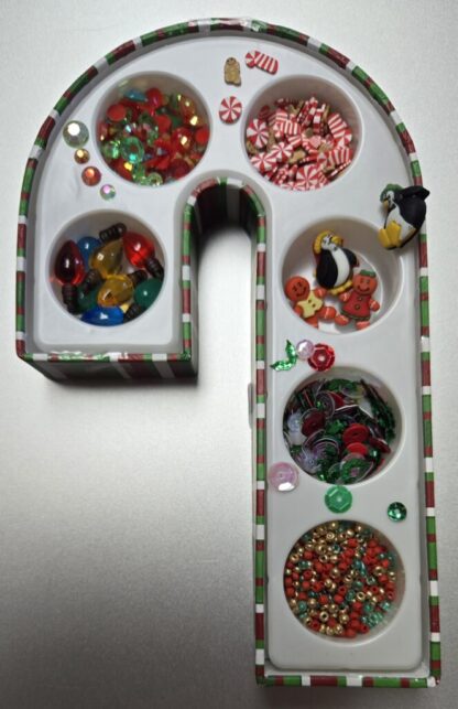 Buttons Galore - Candy Cane Assorted Embellishment box