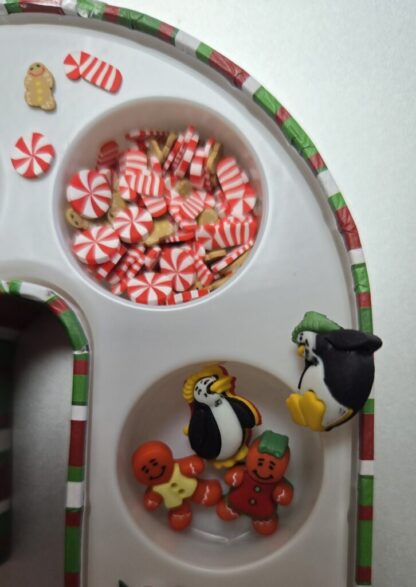 Buttons Galore - Candy Cane Assorted Embellishment box - Image 3