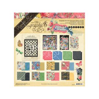G45 - Flutter -12X12 Keepsake Kit with Exclusive Lattice Frame Dragonfly and Flower Die