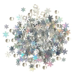 Buttons Galore - Shimmerz - Snow Squall