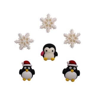 Buttons Galore - Flatbackz - Winter Waddlers