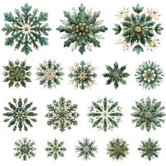 SSD - Golden Evergreen - Snowflakes Ephemera  - STANDARD