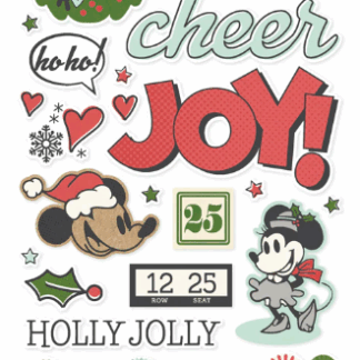 Simple Stories - Say Cheese Classic Mouse Christmas - Foam Stickers